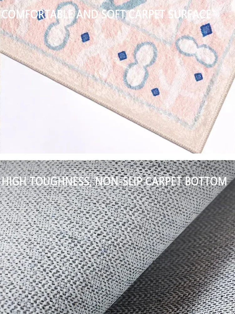 Vintage Persian Carpet Comfortable Luxury Living Room Decorative Carpets Ethnic Style Art Bedroom Rugs Soft Machine Washable Rug