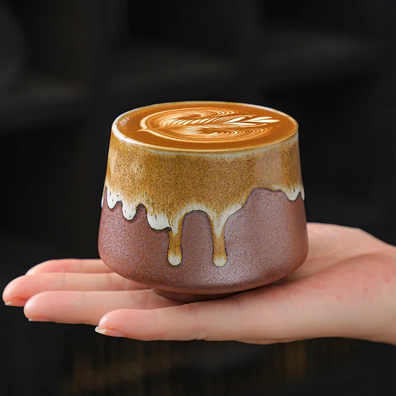 Retro Clay Coffee Mug 6oz 180ml Klin Change Ceramic Tea Coffee Cup