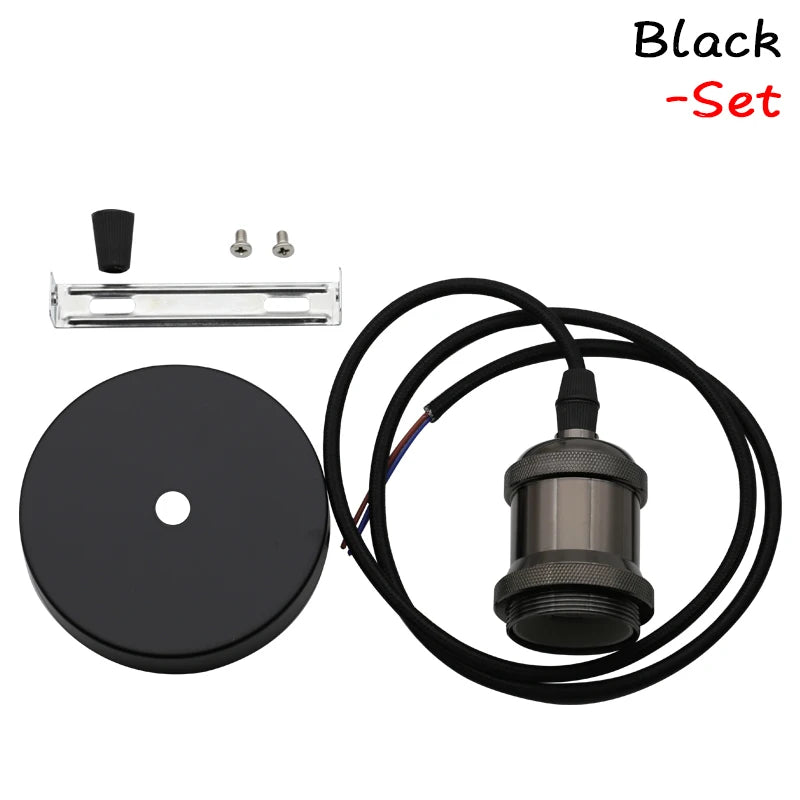 Vintage Retro Edison Lamp Pendant light E27 Socket Pendant lights Screw Bulb base Aluminum Light Industrial Retro Lamp Holder