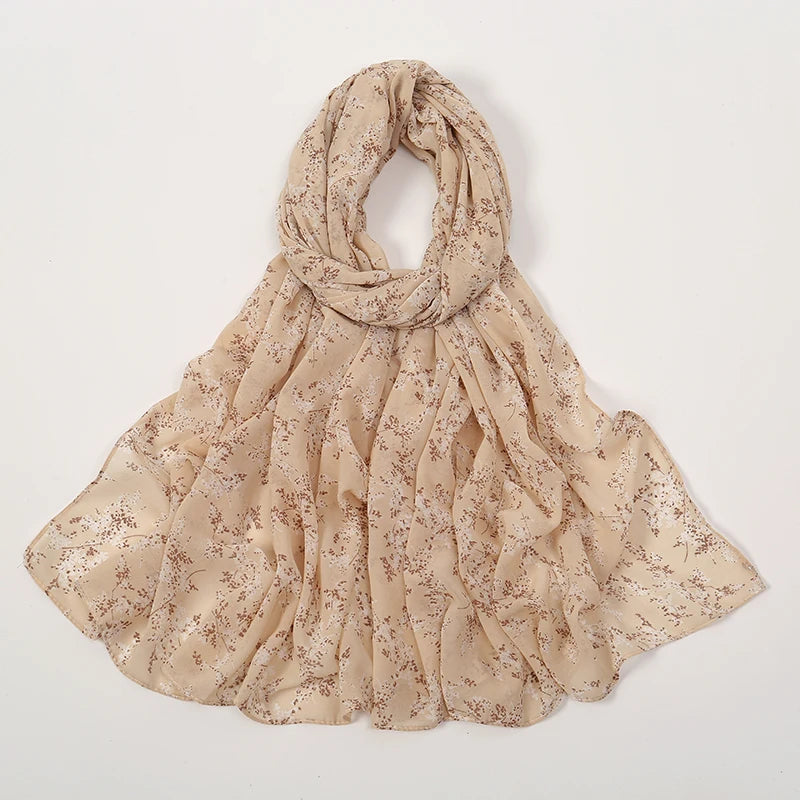 Newest Print Chiffon Headscarf Shawls Long Elegant Muslim Women Hijab Ladies Soft Simple Scarf Stoles Factory Wholesale 180*70cm