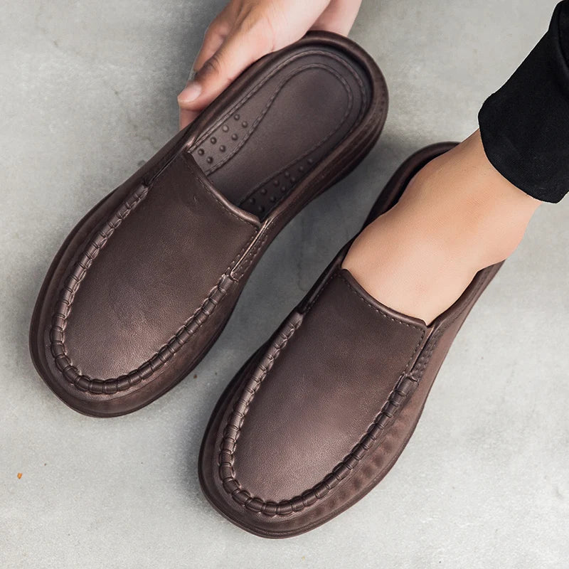 Men chef shoes casual loafers waterproof and oil-proof kitchen work slip-on men shoes outdoor non-slip beach slippers large size