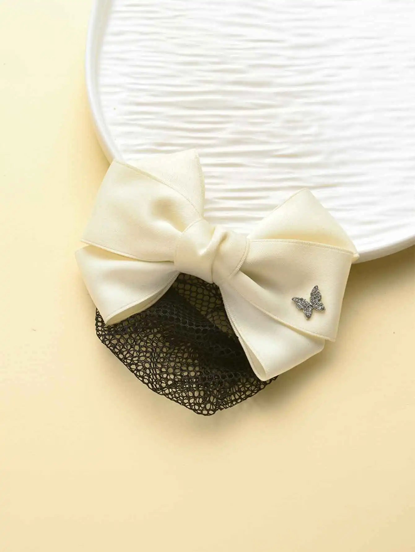 Head Flower Net Bag Professional CCB Postal Nurse Hotel Stewardess Uniform Belt Thin Online Work Tray Hair Net Bag Bow