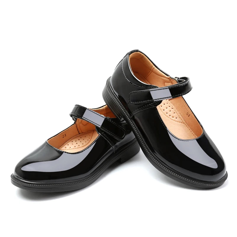 Performance Shoes Princess Girl Shoe British Style Mary Jane Student Black Soft Bottom Child Barefoot Women's Leather Shoes Kids