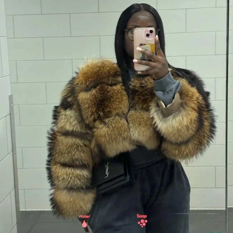 2024 new natural fur premium luxury winter real fur coat