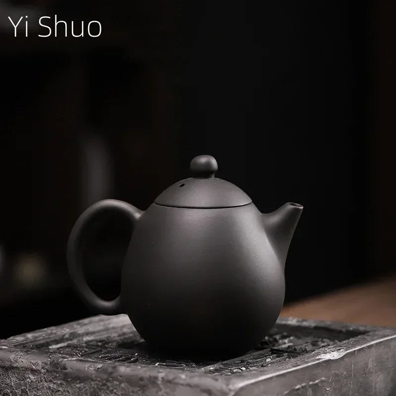 Qingxi Purple Pottery Lotte Pot Handmade Iron Tire Tea Making Device Long Dan Teapot Single Teapot Ceramic Teapot Siteel