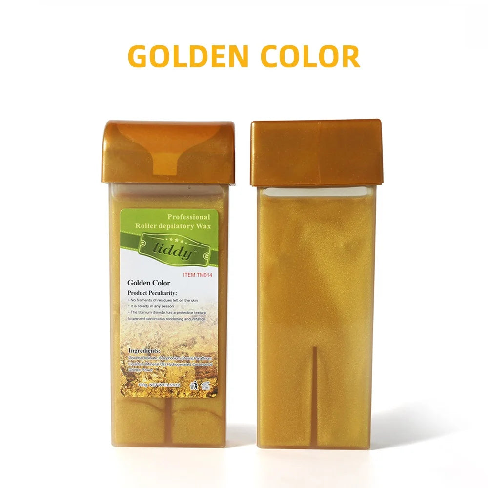 100g Hair Removal Wax Cartridge Honey Hot Depilatory Transparent Wax Cream Natural Body Hair Remover Heating Roller Wax