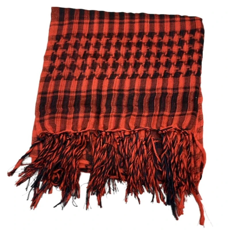 Classical Headwrap Shemagh Scarf for Sun Protections Arab Keffiyeh Headscarf Arabian Dubai Headcover Ethnic Hijab Shawl