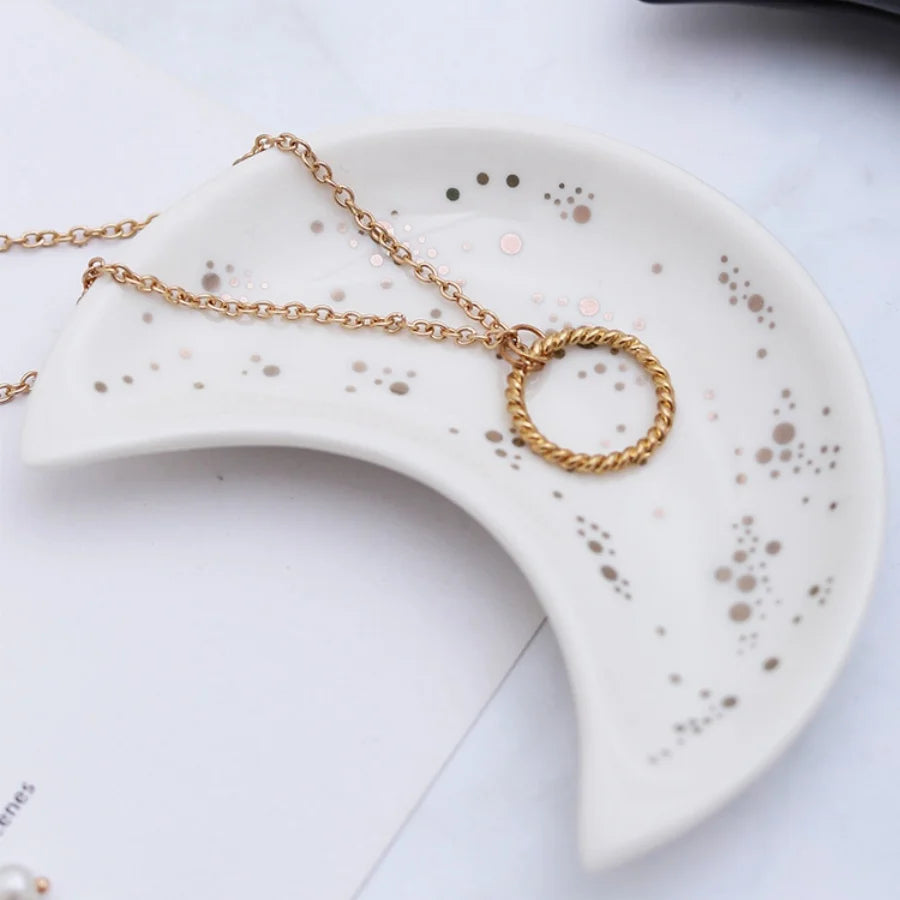 1pc ceramic moon jewelry dish Middle East Arab Ramadan Eid al Fitr storage dish multifunctional dish home decoration ornament