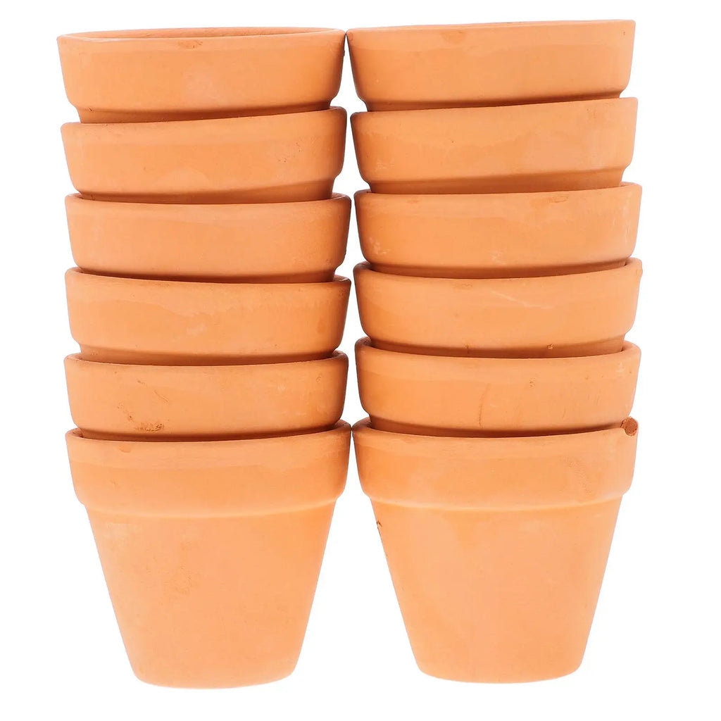 12 Pcs Mini Clay Pots Terracotta Planter Flower Pots Small Pots Plants Ceramic Mini Pots Clay Pots For Plants Garden Supplies