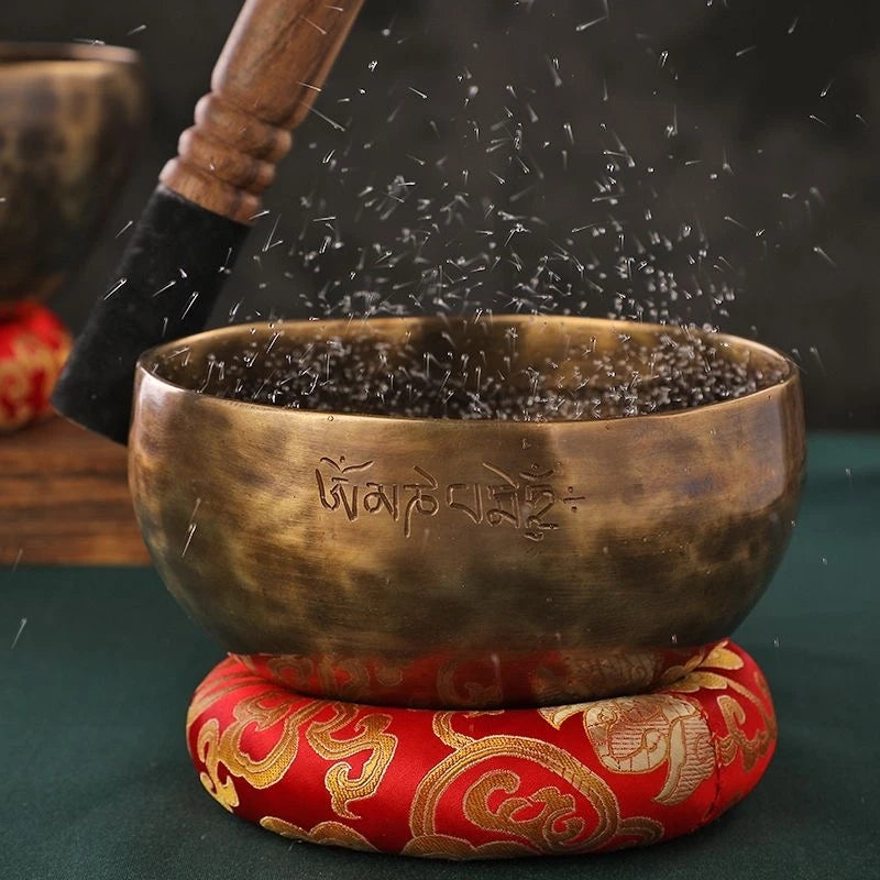 Buddhist Full Moon Pot, Nepal Handmade Bronze, Physiotherapy Sound Therapy Pot, Yoga Meditation Bronze Chime, Home Decoration