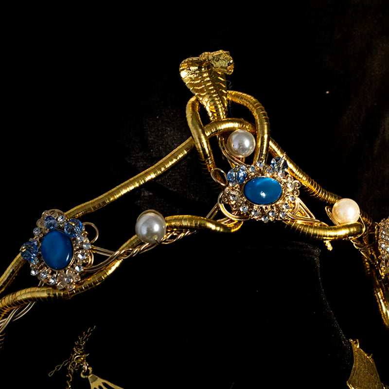 Cos Egyptian Headdress Pharaoh's Favorite Metal Props Cos Daughter's Headwear Necklace Avril Cosplay Photography Accessories