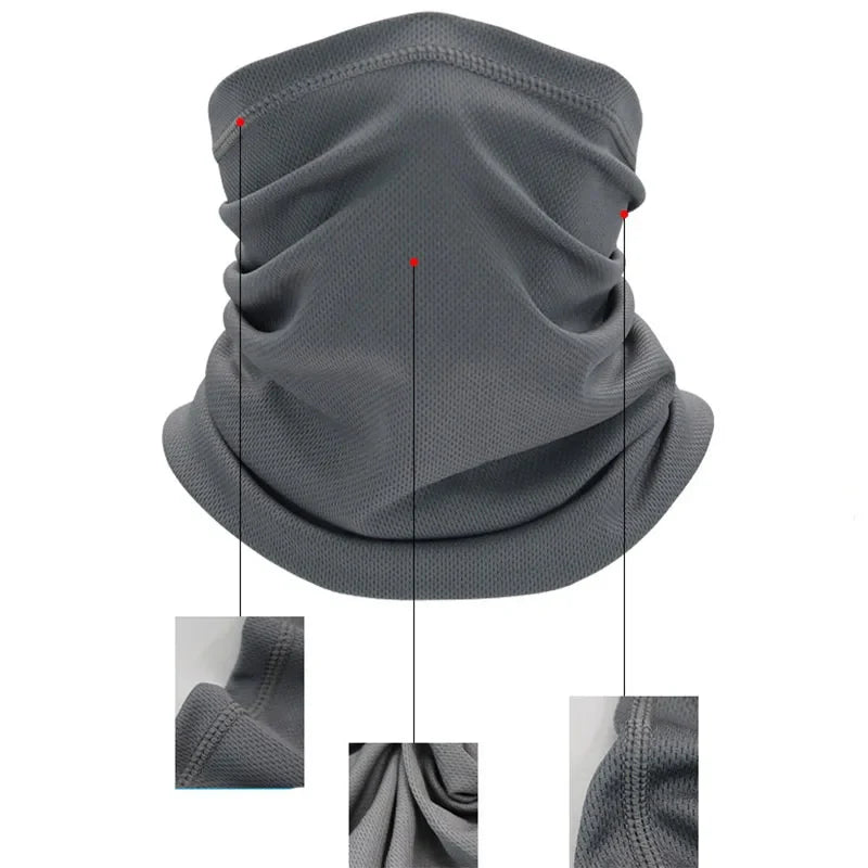Men Windproof Neck Gaiter Elastic Tube Scarf Ear Cover Male Head Scarves Half Face Sun Ring Headscarf Headband Bandana