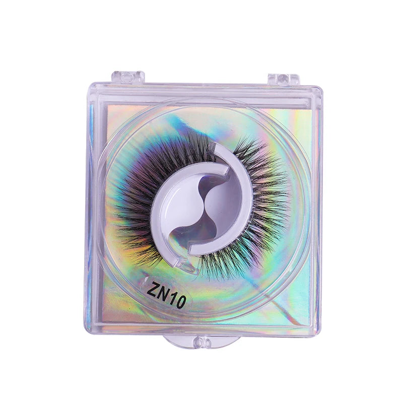 1Pair Reusable Self-Adhesive False Eyelashes Natural Multiple reversible glue-free self-adhesive pairs of false eyelashes Hot