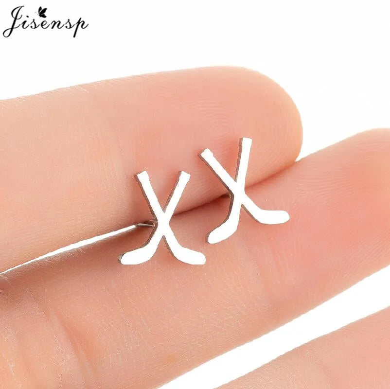 Punk Mini Stainless Steel Earrings for Women Minimalist Spades Gesture Apple Lighter Spider Web Earings Fashion Jewelry brincos