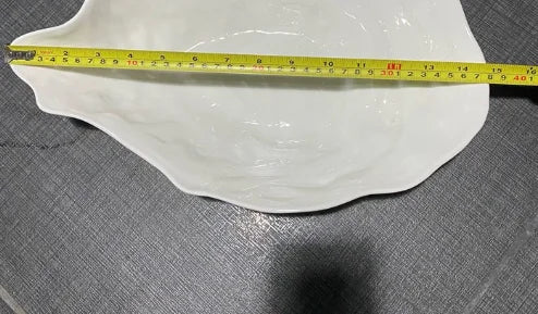 White Oyster Ceramic Bowl Hotel Tableware Dining Plate Fruit Plate Salad Bowl Dessert Bowls Cold Mixing Bowls Dim Sum Dish Tray