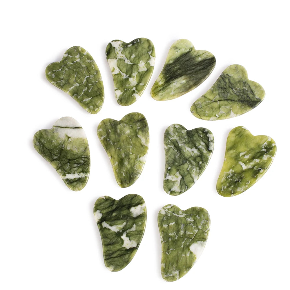 1PC Natural Jade Stone Gua Sha Board Massage Guasha Scraper Plate Face Beauty Health Massager Tools For Face Neck Back Skincare