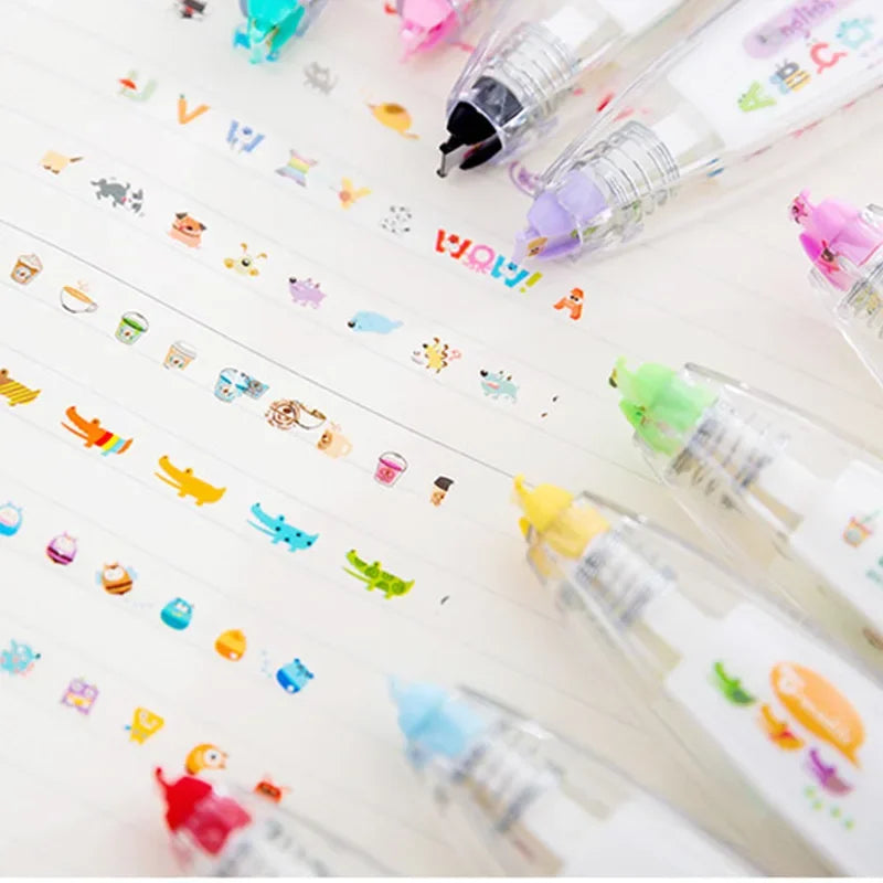 1pc Cartoon Kawaii Correction Tape for Children Students Staff Press Type Correction Tape Paper Stationery DIY