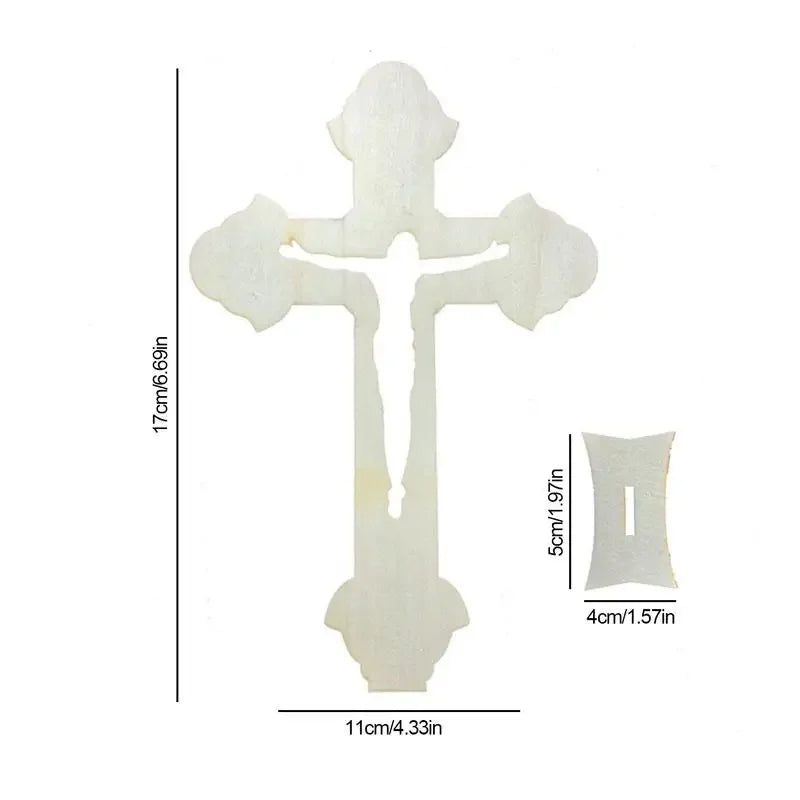 10pcs Small Baptism Decor Rustic Standing Cross for First Communion prayer Wooden Cross Christian Catholic Wood Crosses Crafts