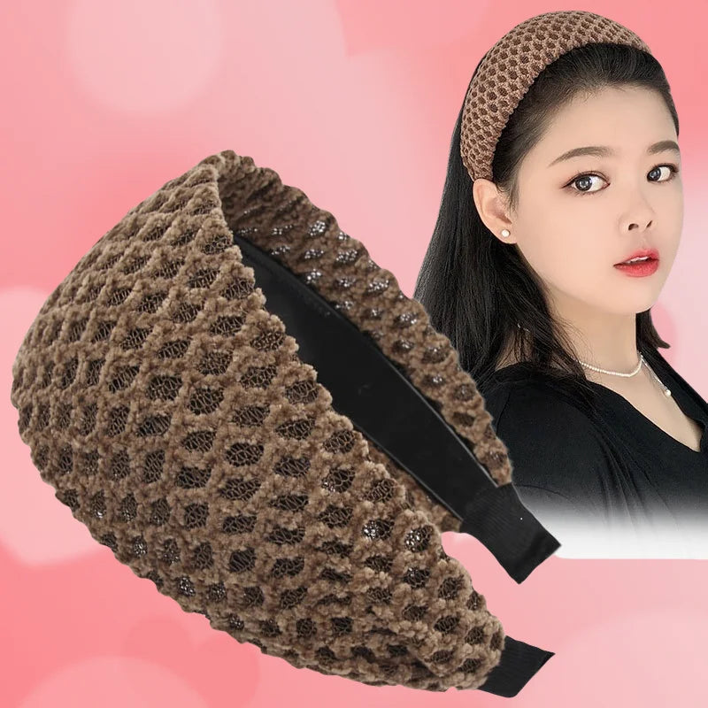 New, wide-brimmed headband, covering white hair, women's face washing, makeup headband, autumn and winter hair accessories.
