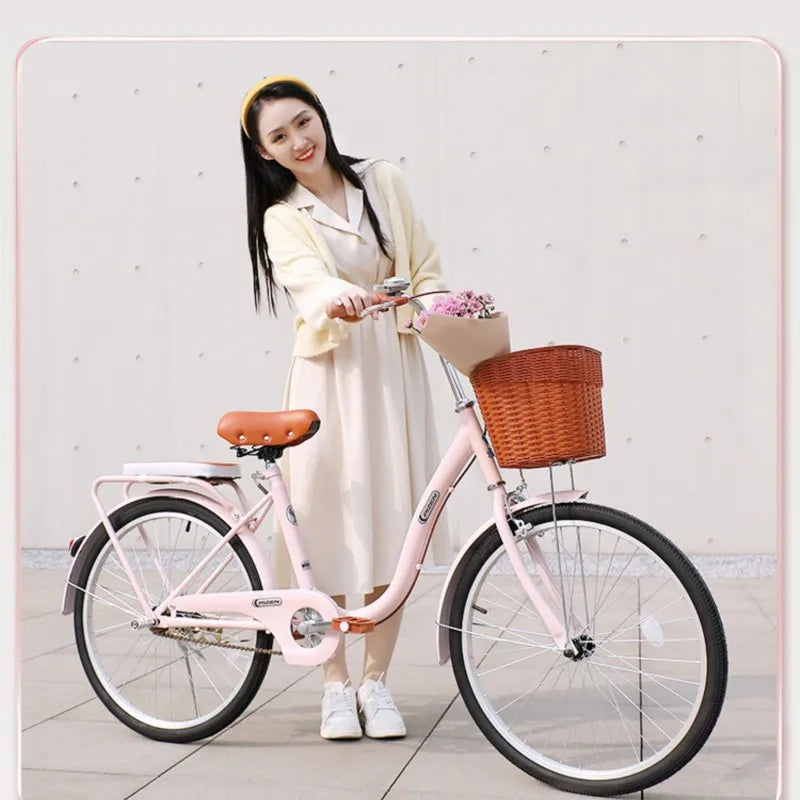 Bicycle Female Commuter Lightweight Bicycle For Work And Walking Solid Tire Regular 24 Inch 26 College Student Male Adult 2024