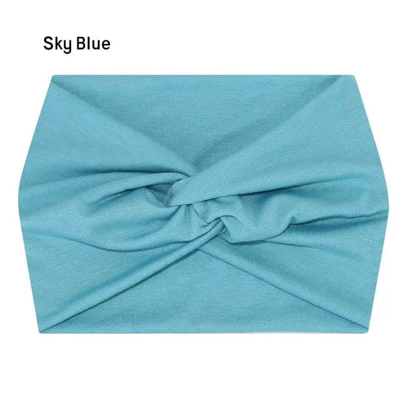 Wide Elastic Headband Hairband Pilates Yoga fitness Running Cycling Sweatband Turban Makeup Hair Hoop Makeup Headwrap for Women