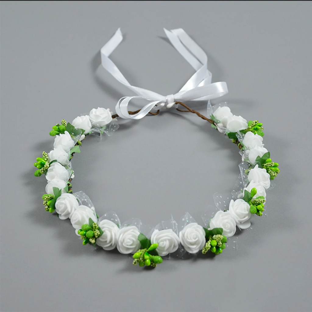 Bridal Flower Headband Bohemian Flower Crowns Floral Garland Wedding Wreaths Hair Vine Headpiece Wedding Hair Accessories