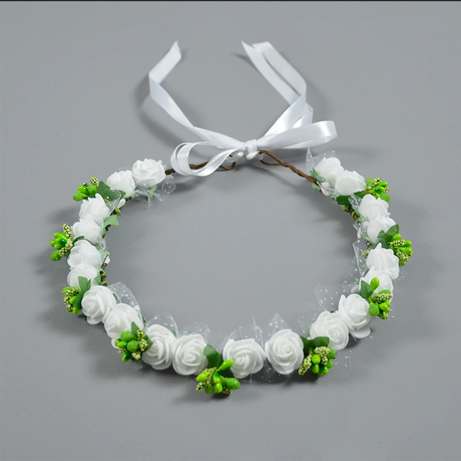 Bridal Flower Headband Bohemian Flower Crowns Floral Garland Wedding Wreaths Hair Vine Headpiece Wedding Hair Accessories