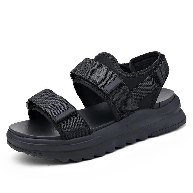 Sandals for Men Lightweight Summer Height Increase Roman Thick Trend for Driving Soft Sole Breathable Beach Shoes for Men's Wear