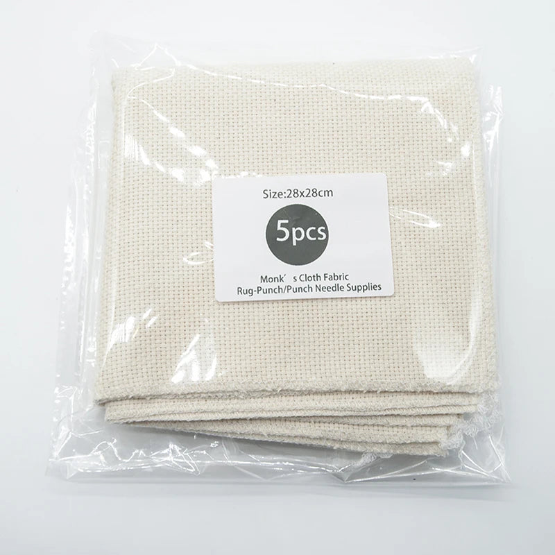 Cotton Monks Cloth for DIY Embroidery Needlework Fabric Sewing Punch Needle Crafts Monk's Cloth Accessory Handmade Chrismas Gift