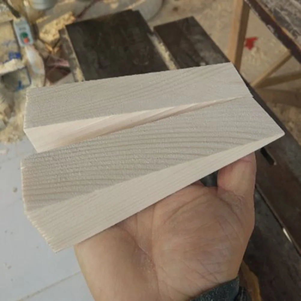 3pcs Wooden Door Stopper Wedge Heavy Duty Finger Protector Home Office Door Holder Triangle Shape Sturdy Material Door Stops