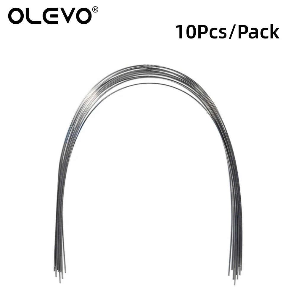 10pcs Dental Orthodontic Arch Wires Niti Archwires Natural/Ovoid Form Round/Rectangular Shape Upper Lower for Braces