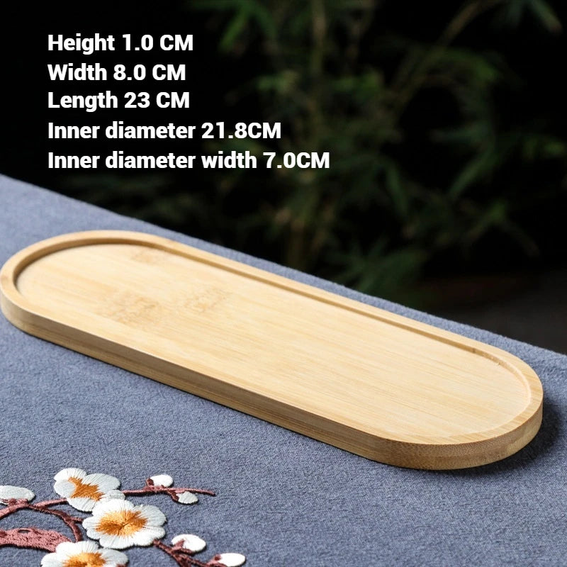 30 Style Round Square Flower Pots Planter Bamboo Tray Wood Holder Home Decor Gardening Supply Anti-Fade Simple Elegant Design