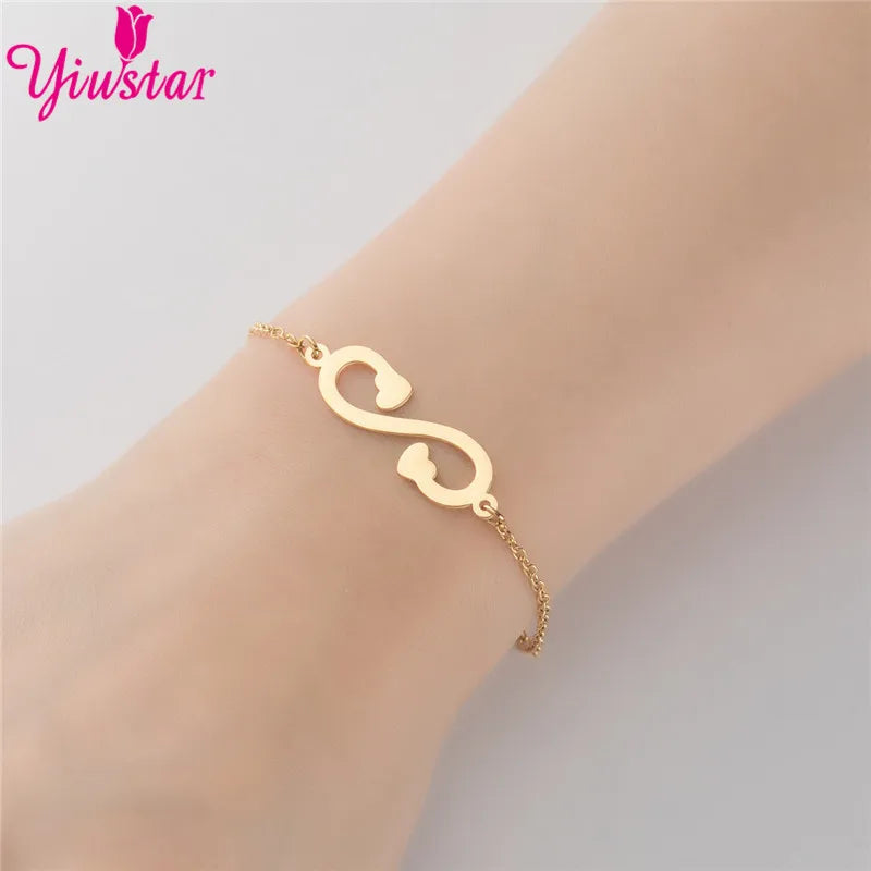 New Simple Christian Cross Stainless Steel Chain Bracelets for Women Men Religious Jewelry Lucky Cuff Bangles Gift Wholesale
