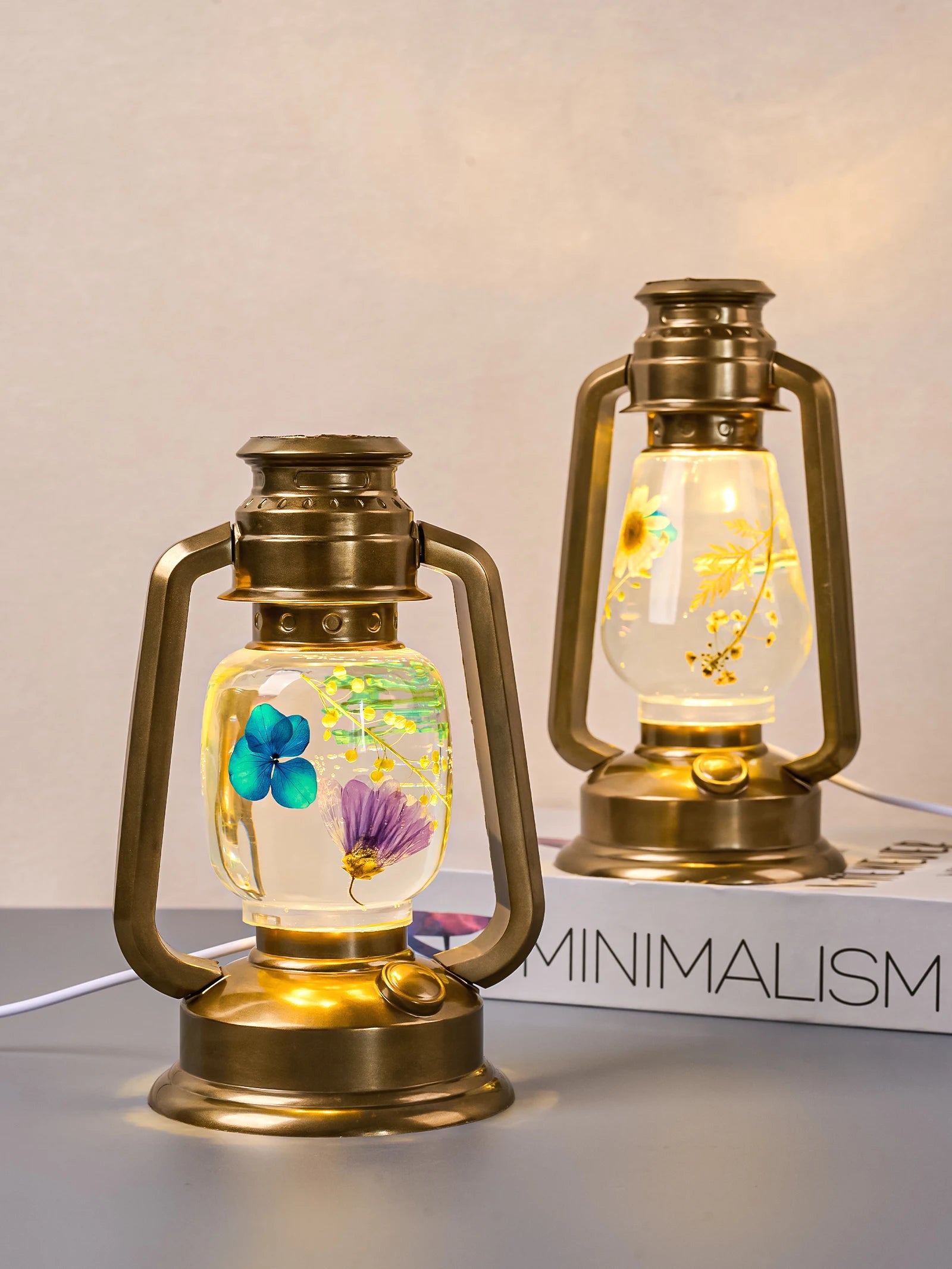 DIY Retro Kerosene Lamp Resin Silicone Mold Kit Creative Handmade Night Lights Camping Oil Lamps Decorative Home Decor Crafts