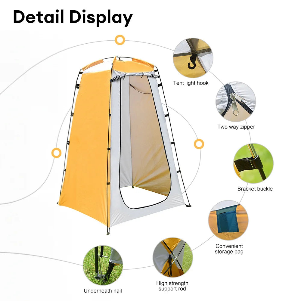 Portable Outdoor Tent Privacy Camping Shower Toilet Changing Room Waterproof UV Protection Beach Folding Bathing Pop Up Tent