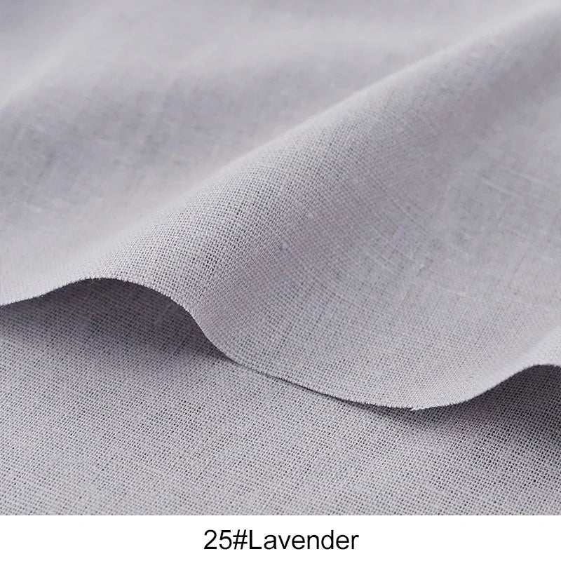 0.5/1/2 Yard Solid Color Cotton Linen Fabric Colorful Patchwork Seam Material DIY Curtain Home Textile Tablecloth Sewing Fabric