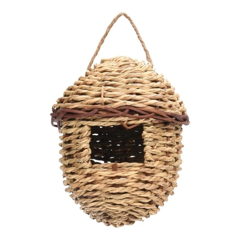 19 Birds Nest Bird Cage Natural Grass Egg Cage Bird House Outdoor Decorative Weaved Hanging Parrot Nest Houses Pet Bedroom