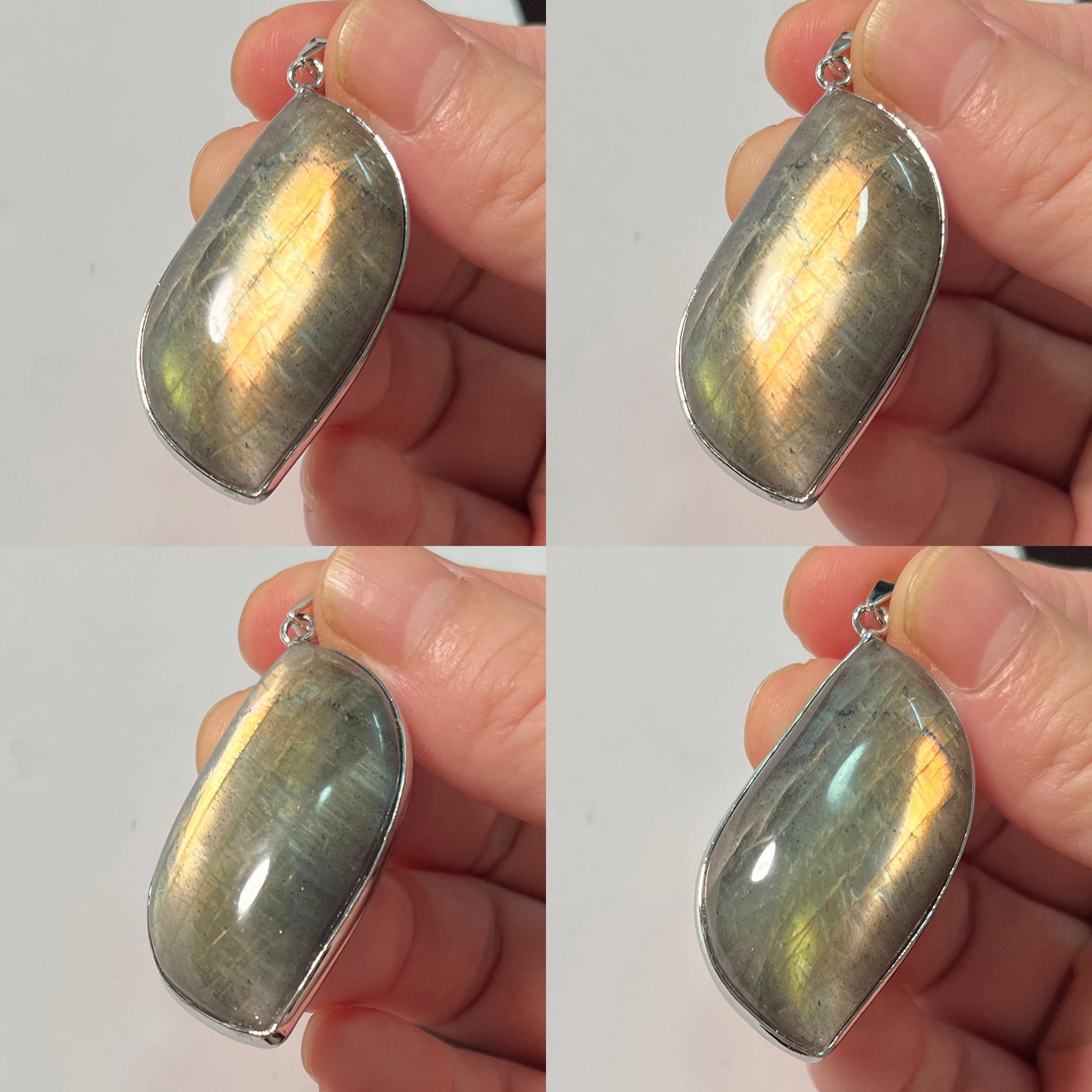 Gem Pendant Natural Stone Irregular Shape Bead Purple Blue Labradorite Necklace Pendant for Women Men Jewelry Gift 1Pcs