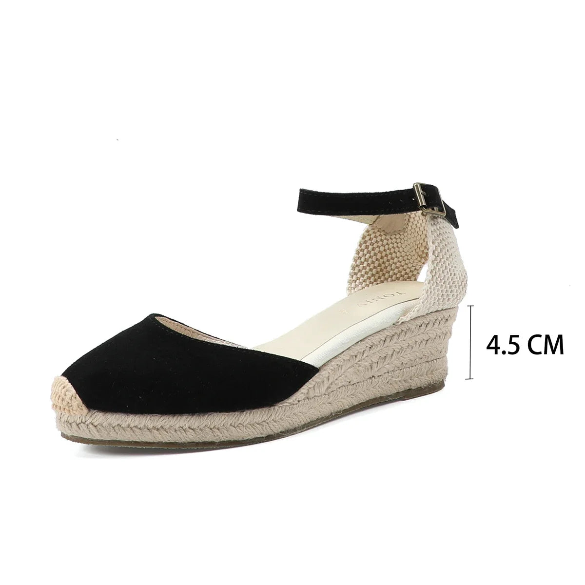 Espadrilles Wedge Flatform Women's Sandals Genuine Cow Suede Leather Sandals