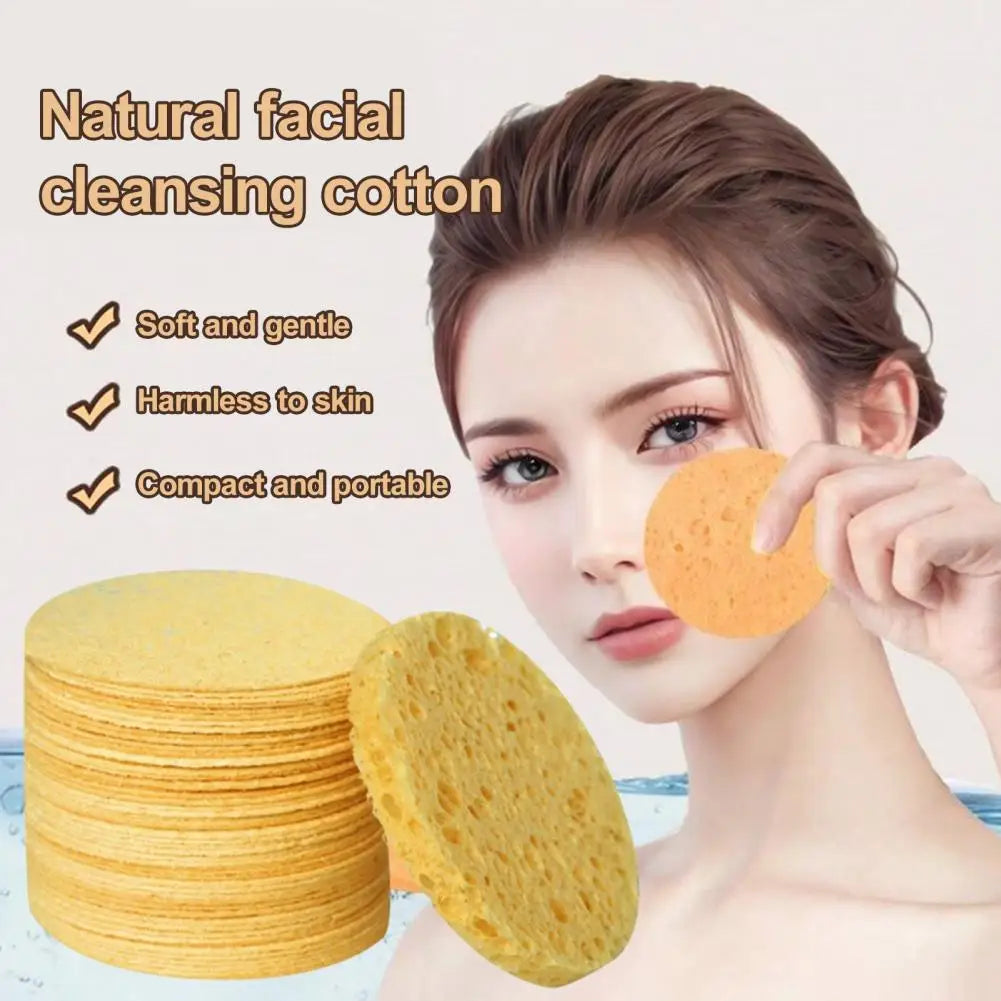 10/20/30/50Pcs Face Sponge Round Absorbent Compressed Natural Makeup Removal Exfoliating SPA Face Cleansing Cellulose Sponge Kit