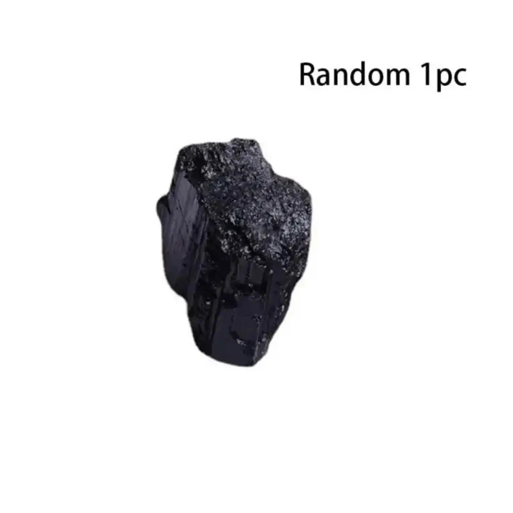 Creative Natural Natural Black Tourmaline Stone Crafts Black Black Tourmaline Raw Stone Handicraft Aromatherapy Stone Collection