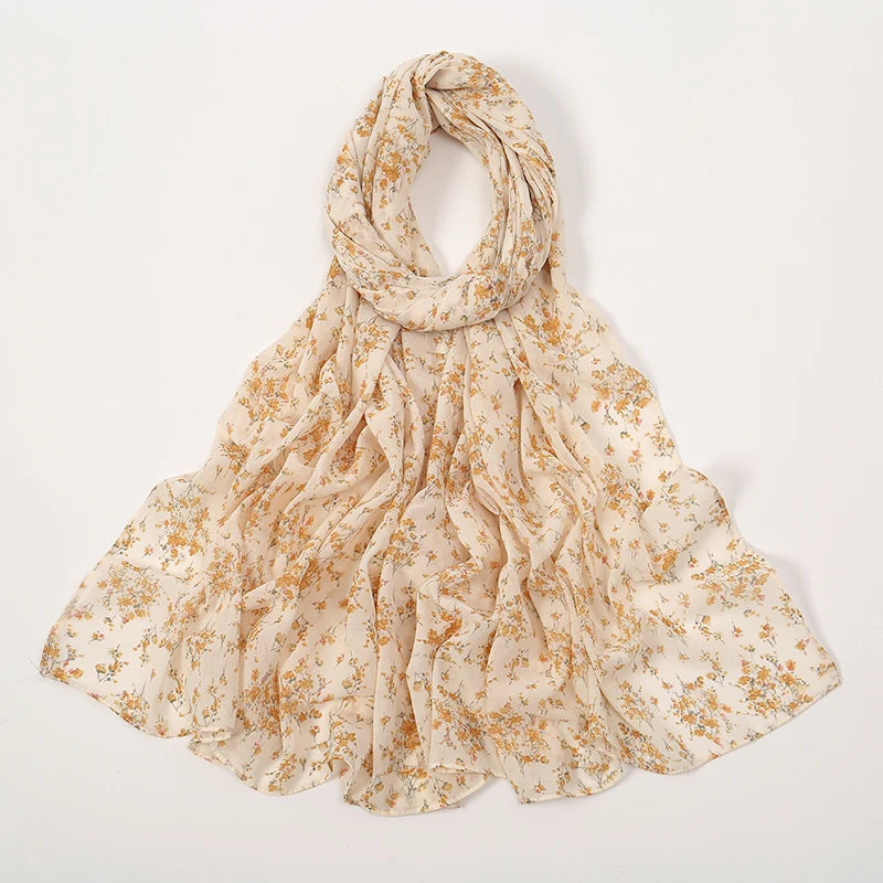 Newest Print Chiffon Headscarf Shawls Long Elegant Muslim Women Hijab Ladies Soft Simple Scarf Stoles Factory Wholesale 180*70cm