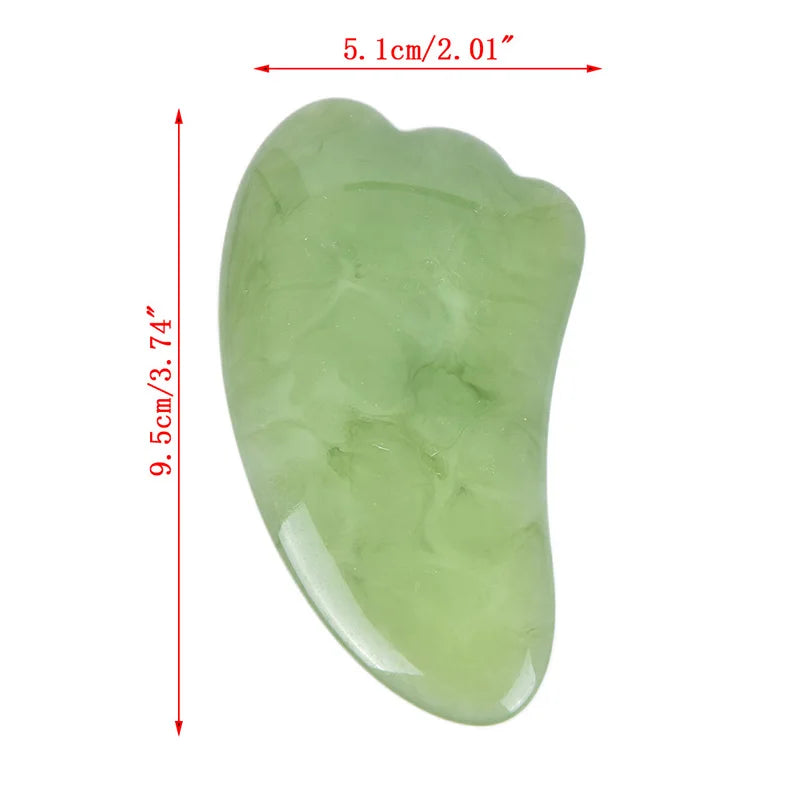 Gouache Scraper Natural Stone Gua Sha Massage Comb Head Body Meridian Scraping Reflexology Blood Circulation Jade Therapy Tools