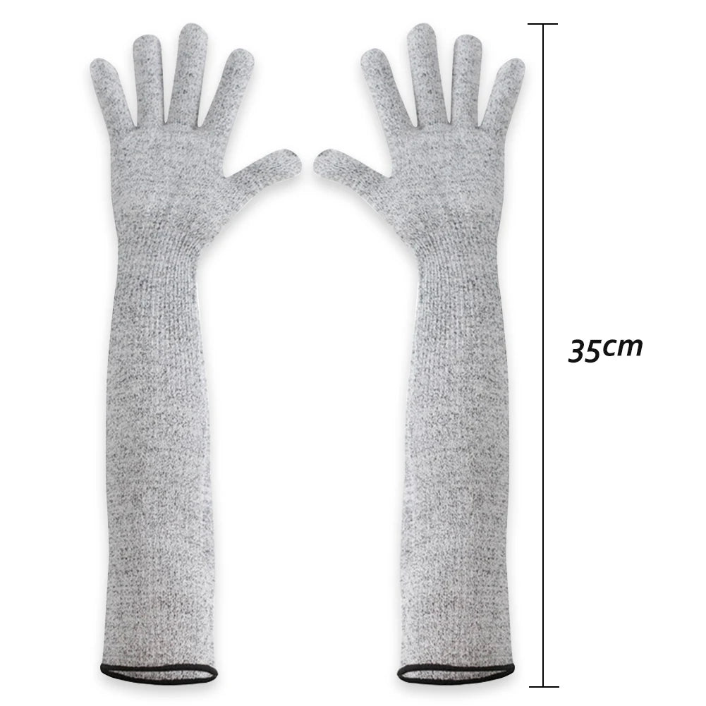1PC Level 5 HPPE Cut Resistant Arm Sleeve Breathable Skin-friendly Food Grade Material Cut-Resistant Arm Sleeve for Outdoor Work