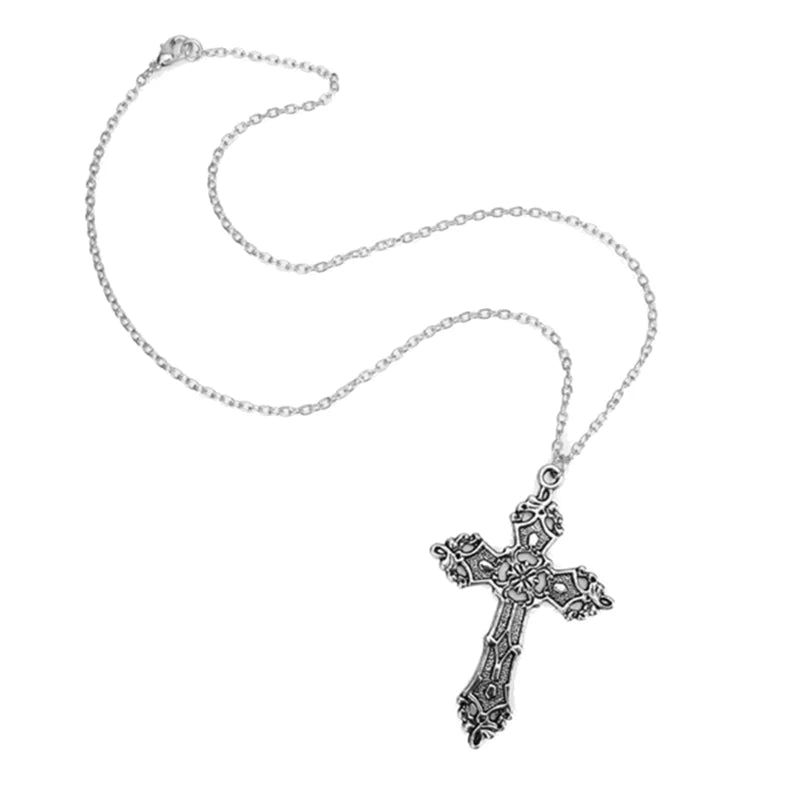 Fashion Christian Necklaces for Women Wen Gift Vintage Gothic for Pendant Long Chain Necklace Choker Goth Punk Jew