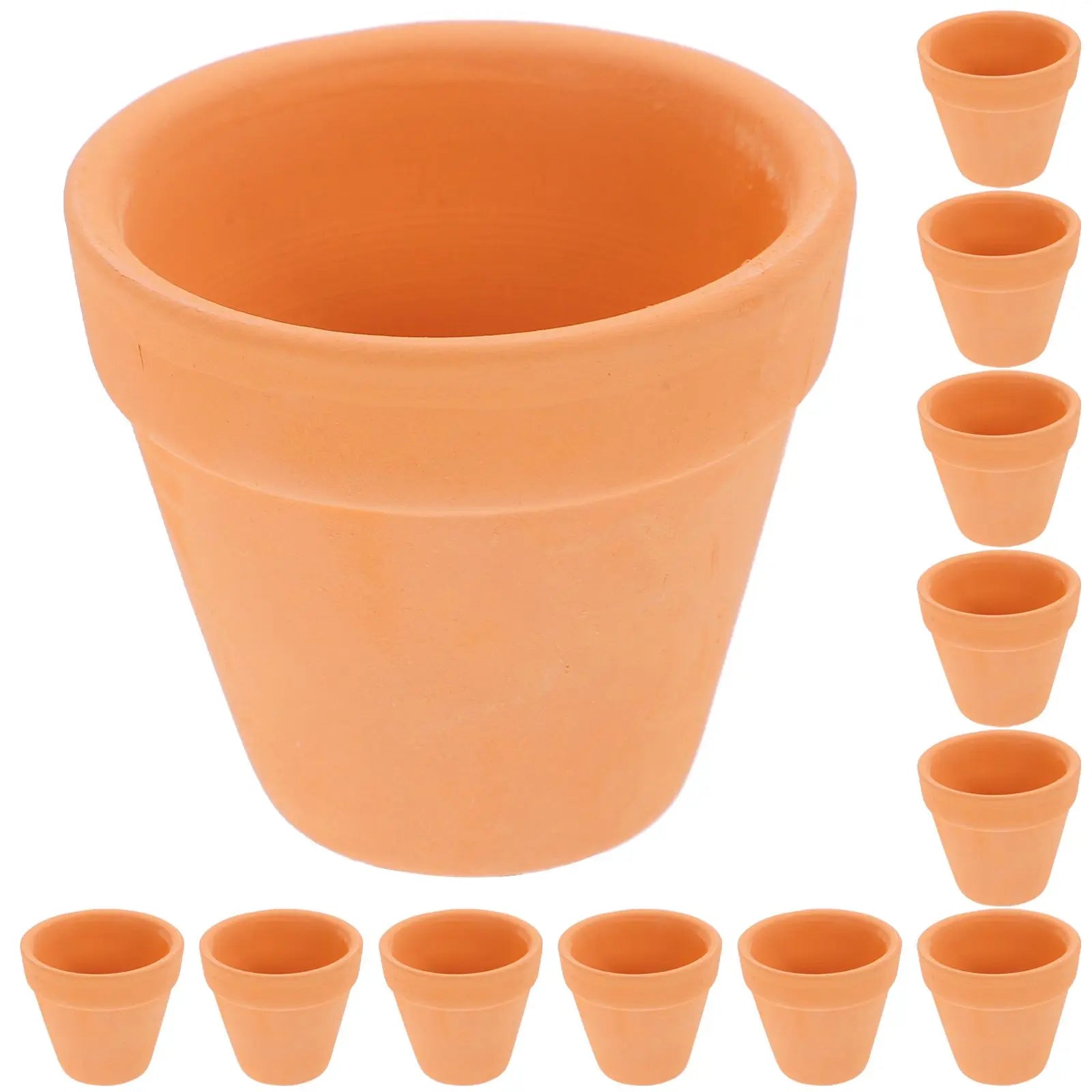 12 Pcs Mini Clay Pots Terracotta Planter Flower Pots Small Pots Plants Ceramic Mini Pots Clay Pots For Plants Garden Supplies