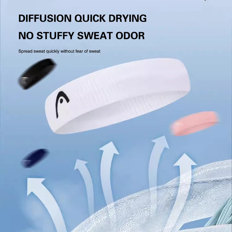 Original HEAD Exercise Headband Fitness Sweat Absorption Belt Badminton Basketball Running Headband Tennis Sports Headbands