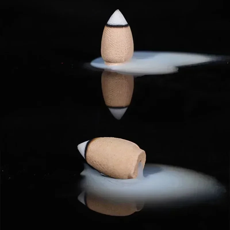 Natural Waterfall Incense Cones Reflux Tower Incense for Burner Smoke Backflow Cone Fragrance Jasmine Lavender Aromatherapy