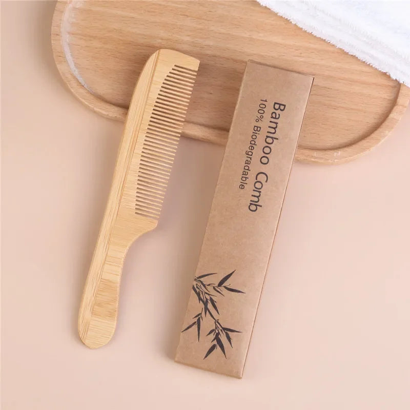 1Pcs Wooden Comb Bamboo Massage Hair Combs Natural Anti-static Hair Brushes Hair Care Massage Comb Men Hairdressing Styling Tool
