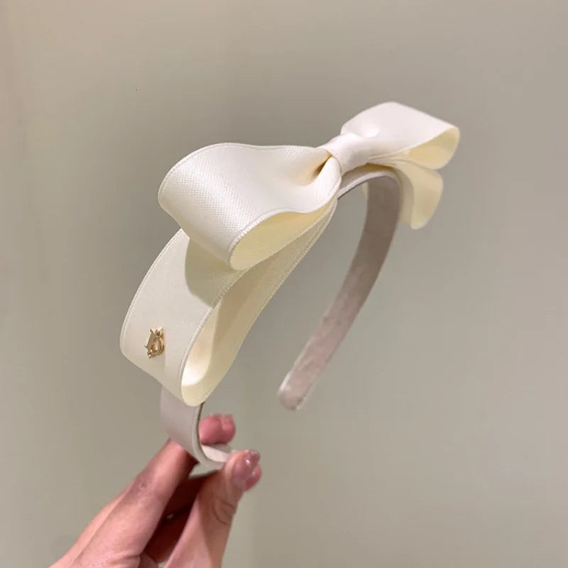 One bow hair band, black narrow-edge thin head band, D-letter high cranial top pressure hair bundle